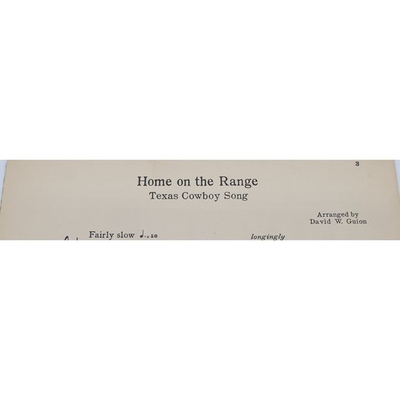 Vintage Sheet Music 1930 Home On The Range G Schirmer Co - Picture 3 of 5